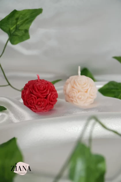 Rose Flower Ball Candle